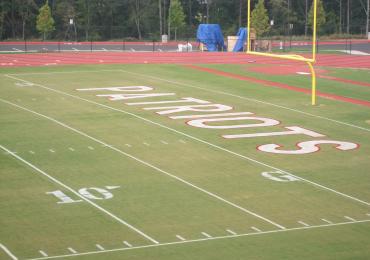 Football End Zone Letter Stencils 16 foot tall.