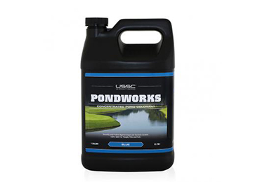 Black pond dye colorant to control algae growth fish safe golf course pond lake.