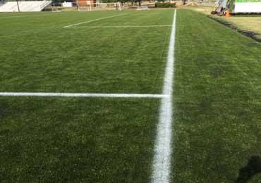 aerosol line marking permanent paint lining painting synthetic turf athletic soccer field lines.