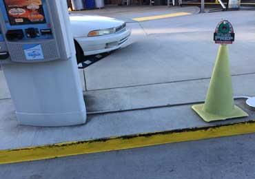 areas on curbs for plastic curb protection to prevent costly repair bills