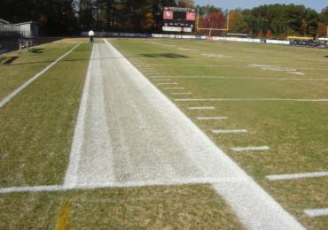 Extra bright athletic field side line marking paint.