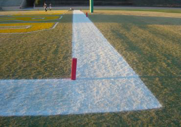 Football field side line marking paint