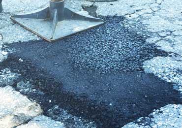Asphalt aggregate size asphalt pot hole repair patch.
