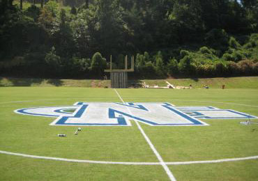 Midfield logo done painting with USSC paint and logo stencil.