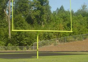 Neon Yellow Paint Football Goal Post Painting.