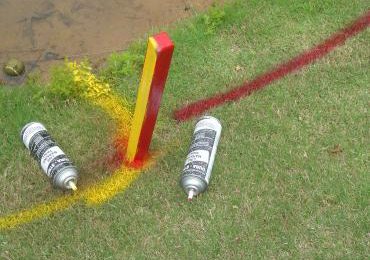 Red Yellow Golf Course Hazard Marking Paints.