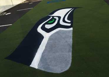 Logos painted by USSC crew for 2015 SUPERBOWL party.