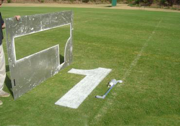 Water based aerosol field marking paint athletic football soccer.