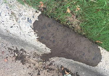 repair damaged missing broken asphalt curbs