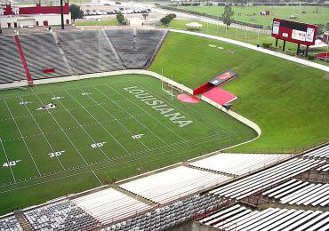 College football field end zone stencil.