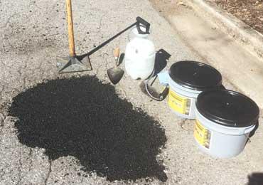 open to traffic immediatley moisture cure asphalt patch repair