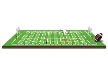 football field plastic markers layout measure install in ground safe markings