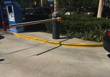 prevent damage to concrete curbs parking lot driveway.