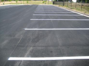 painting low budget parking lot lines.