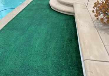 painting synthetic turf home residential yards recycled turf green paint.