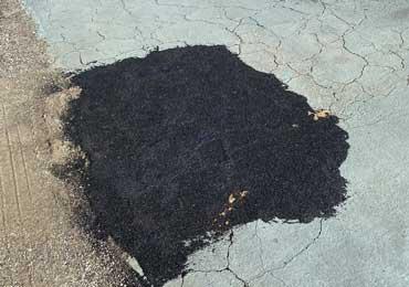 patch small asphalt areas concrete damage from further damages.