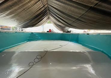 high performance durable uv stable durable pool paint over concrete surface.