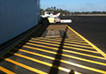 Bight Yellow white Airport Runway highway streets parking roads line marking striping paint.