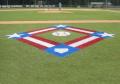 Baseball Athletic field custom stencil painting