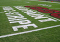 Football Field Logo striping paint.