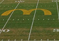 Low priced Football field paint line striping logo painting.