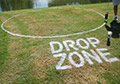 Golf Course Drop Zone Marking aerosol marking paint cans.