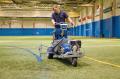 Graco stand on self propelled athletic field line marking striping traffic paint machine.