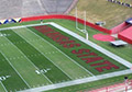 Green Grass turf dye college bowl football field painting.
