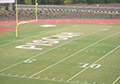 High school football field custom font letter stencil.