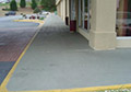 Hotel walk way breezeway patio deck paint coating concrete coating paint overlay.