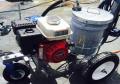 paint striping machine titan graco cleaned with cleaning solution.