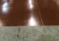 application of poly urethane coating paint on warehouse floor.