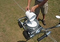Pour concentrate field paint thin with water in 5 gallon bucket.
