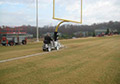 Ready to spray football field paint that will not settle during shipping, storage or use.
