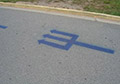 Road street logo paint stencil.