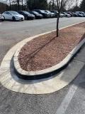 Protect car wheels concrete curbs parking lots using curb huggers black red gray green yellow white color polymer plastic.