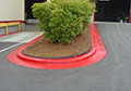 Bright Durable safety RED curb paint.