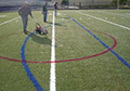 temporary chalk lines paint soccer lacrosse soccer football line synthetic field turf.