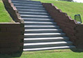 Protective durable non skid coating for concrete stairs.