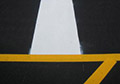 White Yellow low VOC traffic line marking striping paint.