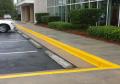 yellow concrete curb safety paint protection repair coating 