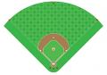 Positions of permanent ground markers on baseball fields.