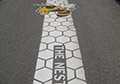 painting custom logos stencils mascots streets roads.