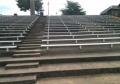Stadium concrete steps before application of concrete coating.