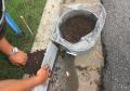 polymer sand mix to repair concrete curbs.