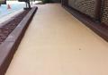 Concrete protection antislip coating overlay walkway mocha color.