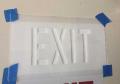 custom cut stencil sign font exit design signage for glow in dark paints.