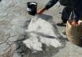 permanent repair of pothole with polymer binder mortar for ever repairs.
