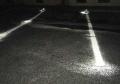 night time visibility and safety with reflective paint with glass beads.