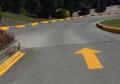 yellow traffic line marking curb paint